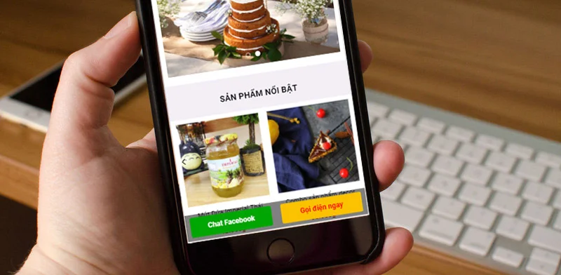 Code tạo nút Hotline và Chat Facebook ở chân trang trên giao diện mobile